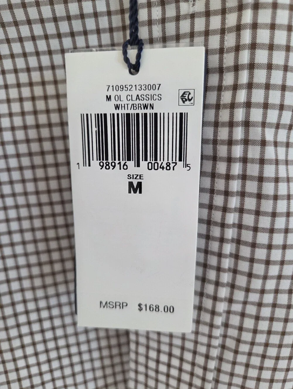 Polo Ralph Lauren Men's Classic Brown Plaid Twill Sport Shirt Size Medium NWT